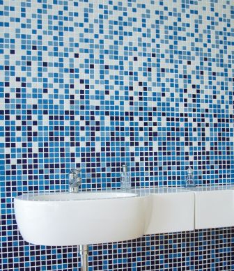 Wall mosaic tiles Degradado Azul mini