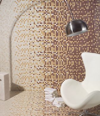 Wall mosaic tiles Degradado Marron mini