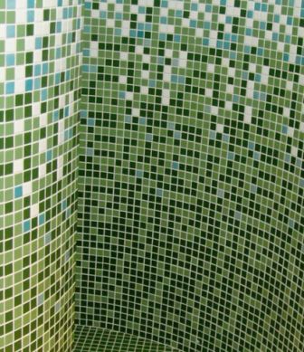Wall mosaic tiles Degradado Verde mini